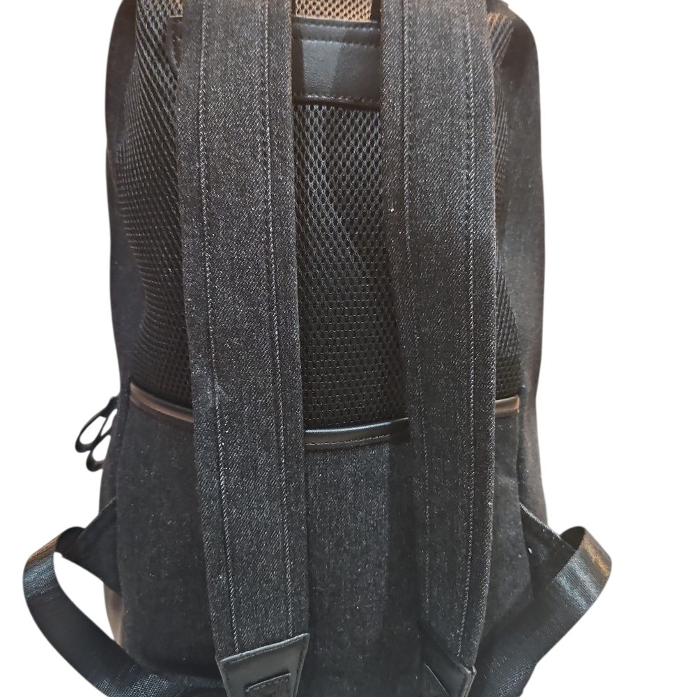 Lucky Brand Denim Sports Stylish Black Backpack Unisex Authentic - Picture 6 of 14